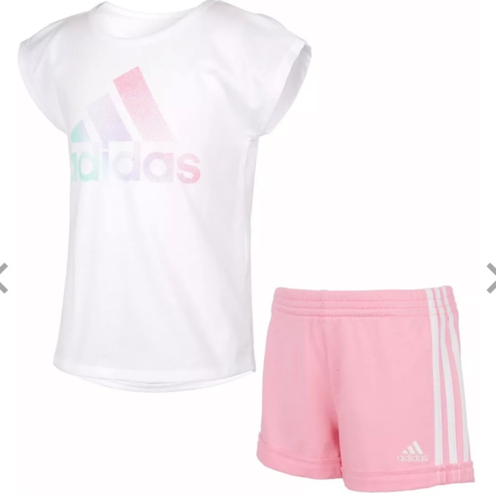 Adidas t-shirt and shorts set